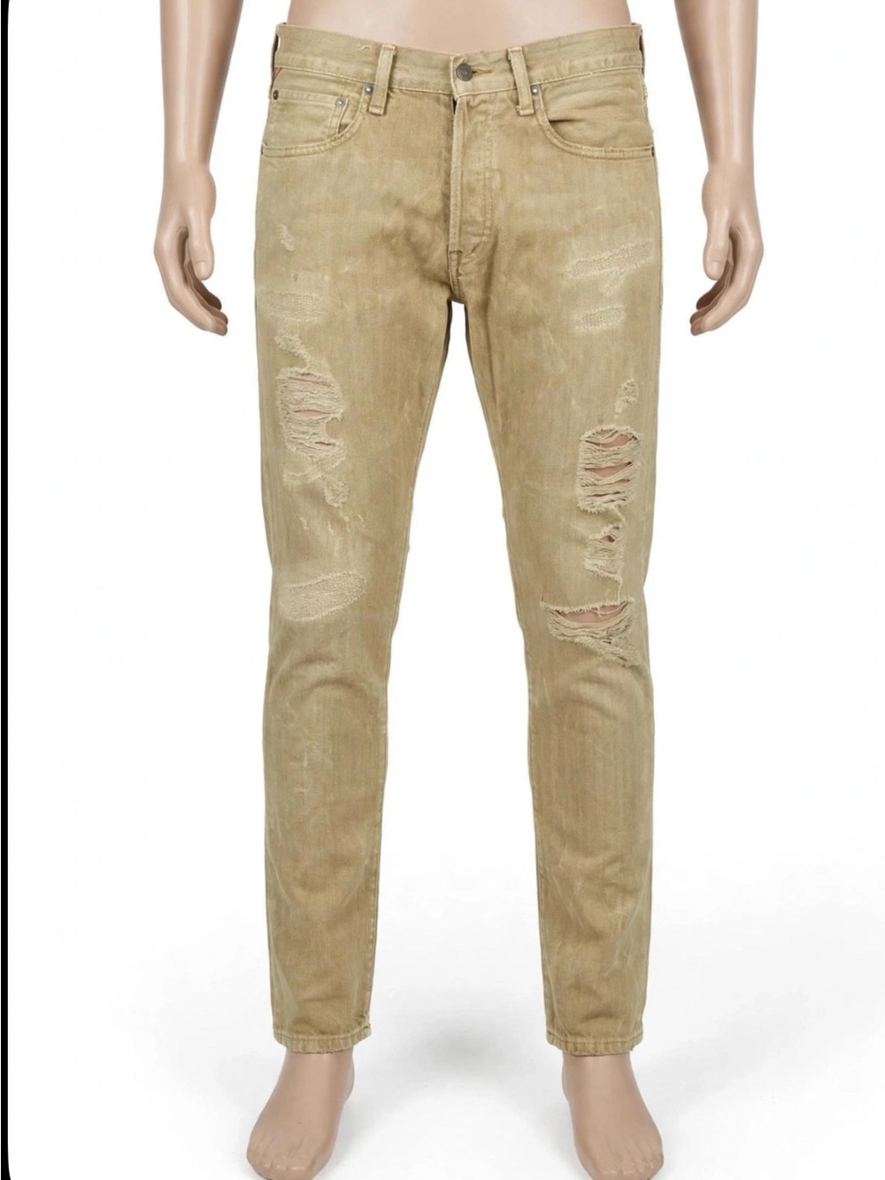 Denim & Supply Ralph Lauren Slim Distressed Tan Jeans